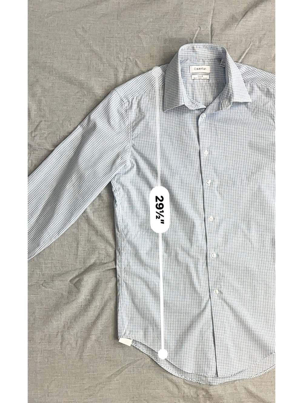 Calvin Klein Steel+ Slim Fit Stretch Non-Iron Men's Dress Shirt, Medium 15 34/35 - Picture 7 of 8